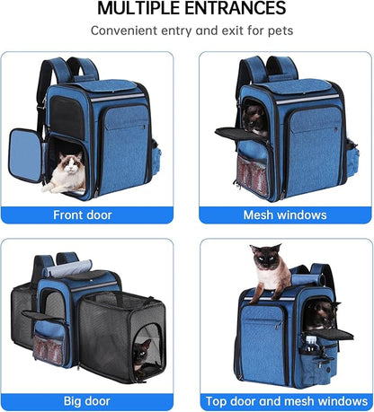 Cat Carrier Backpack for Travel, Dog Carrier Backpack for Large cat, Small Dogs - Image 3