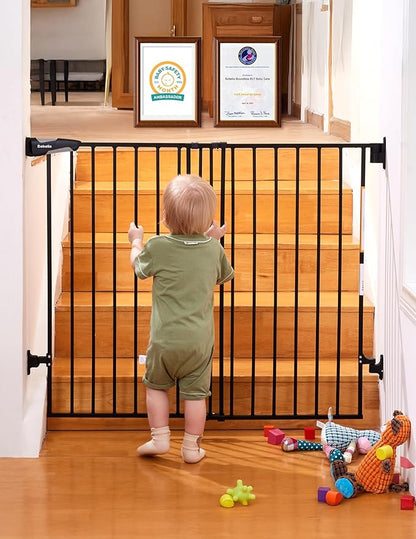 Babelio Baby Gate for Stairs & Doorways, 26-43" W 34" H Extra Tall| No Bottom by BABELIO