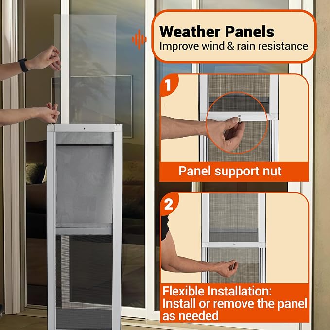 XL Dog Door for Sliding Glass Door, Extra Large Patio Doggy Door Insert for - Image 2