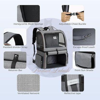Lekebobor Double Cat Backpack Carrier - Image 7