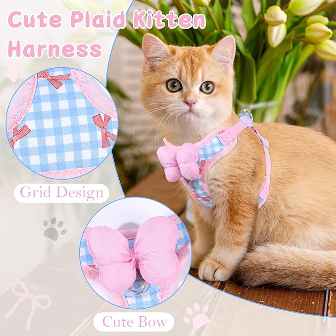 Cat Vest Harness and Leash Set for Walking Escape Proof, Adjustable Kitten - Image 5