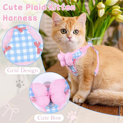 Cat Vest Harness and Leash Set for Walking Escape Proof, Adjustable Kitten - Image 5
