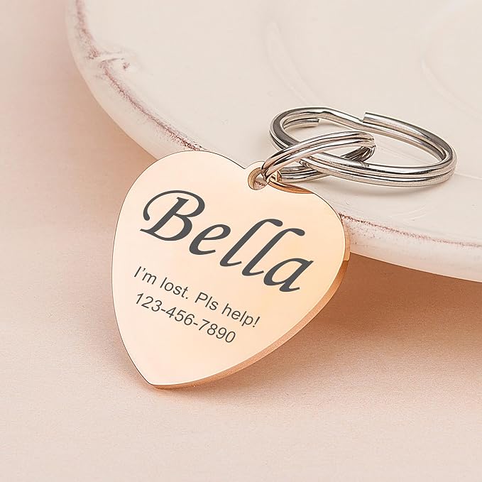 Anavia Personalized Pet ID Tags, Stainless Steel Glossy Laser Engraved Dog Cat - Image 8