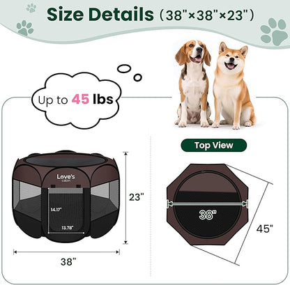 Love's cabin Pet Puppy Dog Playpen, Large Dog Tent Crates Cage Indoor/Outdoor - Image 3