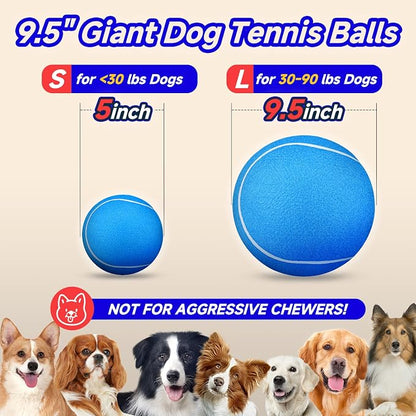 HETOO Dog Tennis Balls: Large 9.5 inch Herding Dog Toys Balls- Giant Outdoor - Image 6