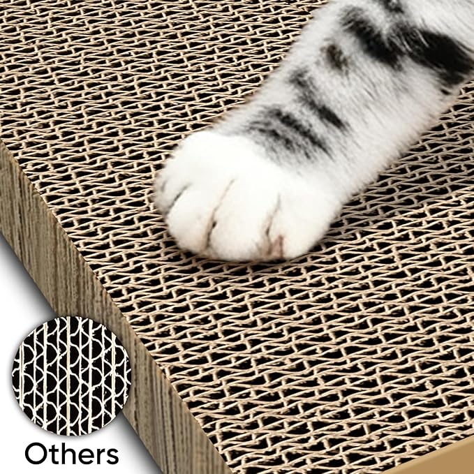 AGYM Cat Scratchers 4 Packs Refill Cat Scratching Pad Cardboard - Image 6