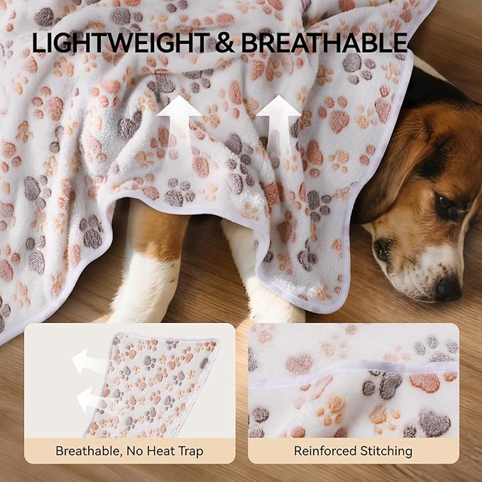 LINENLUX 1 Pack 3 Blankets Super Soft Fluffy Premium Fleece Dog Blankets - Image 2