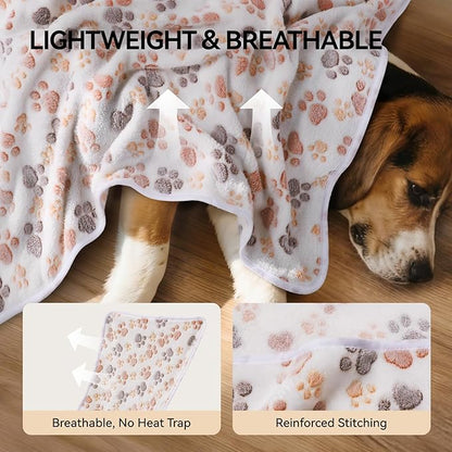 LINENLUX 1 Pack 3 Blankets Super Soft Fluffy Premium Fleece Dog Blankets - Image 2