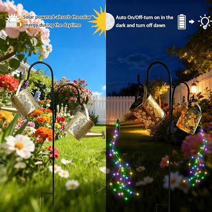 DDQ Solar Watering Can Lights, Warm White/Color LED - Image 5
