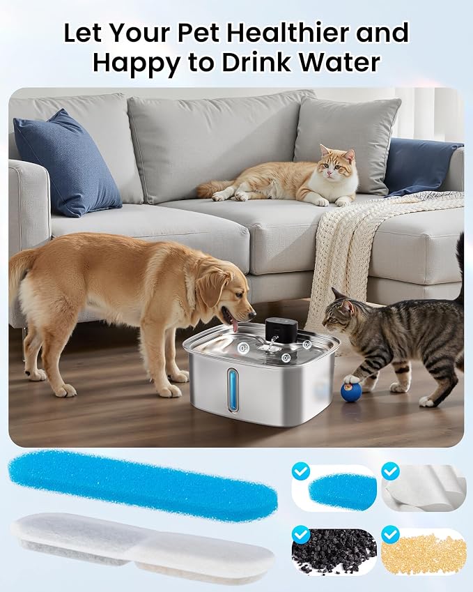 10L Dog Water Bowl Dispenser Fountains Accessories, Pet Cat Water Fountain - Image 3