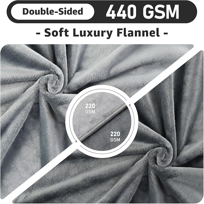 LOOBANI Waterproof Blanket for Bed: Reversible Soft Flannel Twin Bed Blanket - Image 4