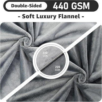 LOOBANI Waterproof Blanket for Bed: Reversible Soft Flannel Twin Bed Blanket - Image 4