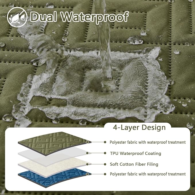 hyha Waterproof Dog Blanket, Soft Pet Bed Blankets, Waterproof Sofa Couch Cover - Image 2
