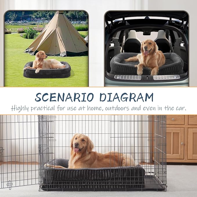 Orthopedic Dog Bed for Medium, Large Dogs Breeds, High Density Egg Crate Foam - Image 7
