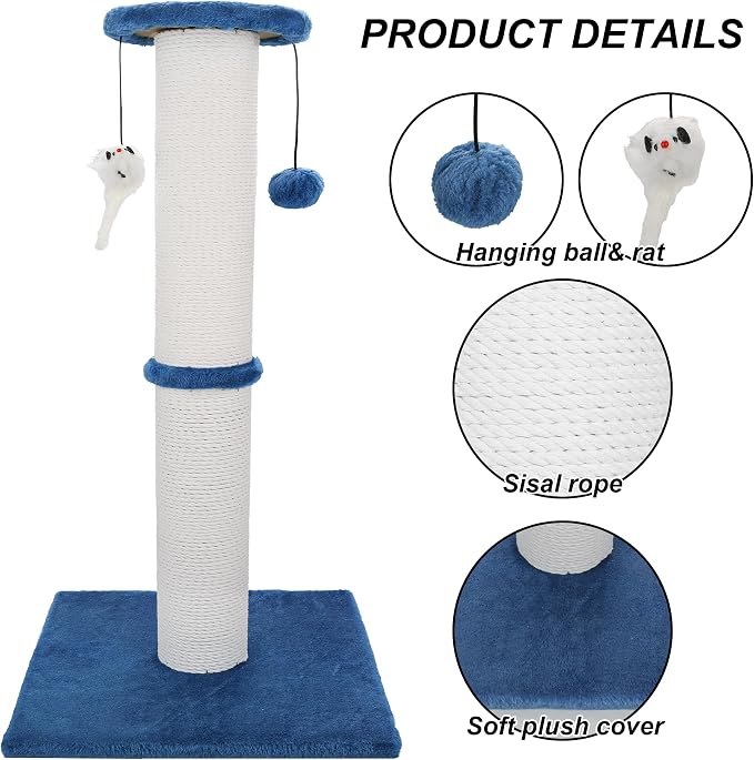 Cat Scratching Post 34 Inches Heavy Duty and Thicker Cat Scratching Post Sisal - Image 6