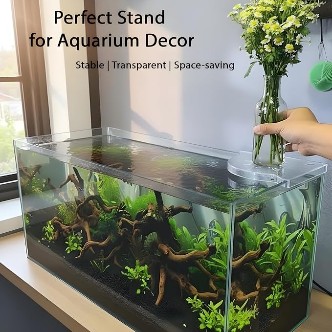 Aquarium Plant Holder for Rimless Fish Tank – 2 Pcs Corner Shelf for Fish Tank - Image 4