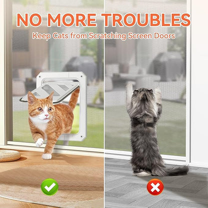 LIBBEPET Cat Door for Screen Door, Lockable Cat Screen Door for Cats & Small - Image 6