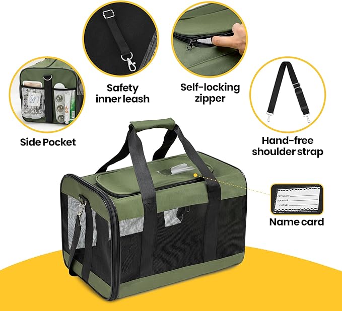 Cat Carrier Airline Approved, Soft-Sided Dog Carrier - Image 5