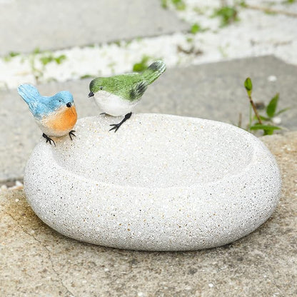 MUMTOP Bird Baths for Outdoors, Antique Outdoor Garden Bird Bath Resin Birdbath by MUMTOP