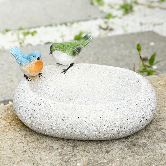 MUMTOP Bird Baths for Outdoors, Antique Outdoor Garden Bird Bath Resin Birdbath by MUMTOP
