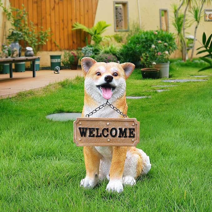 Akita Statue Outdoor Decorations – Dog Statues Outdoor Sitting Akita by Unknown
