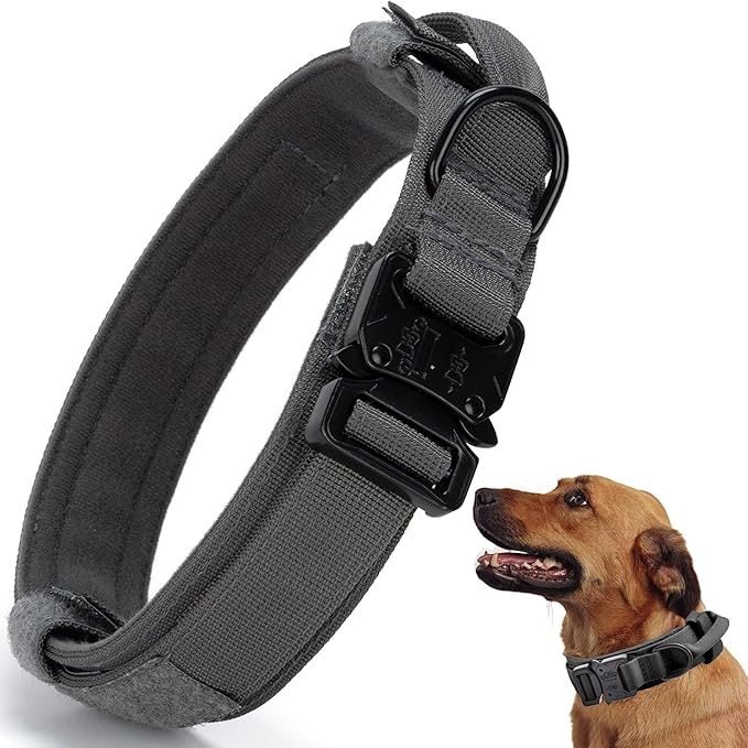 Tactical Dog Collar, Adjustable Military Training Nylon Dog Collar by CADONO