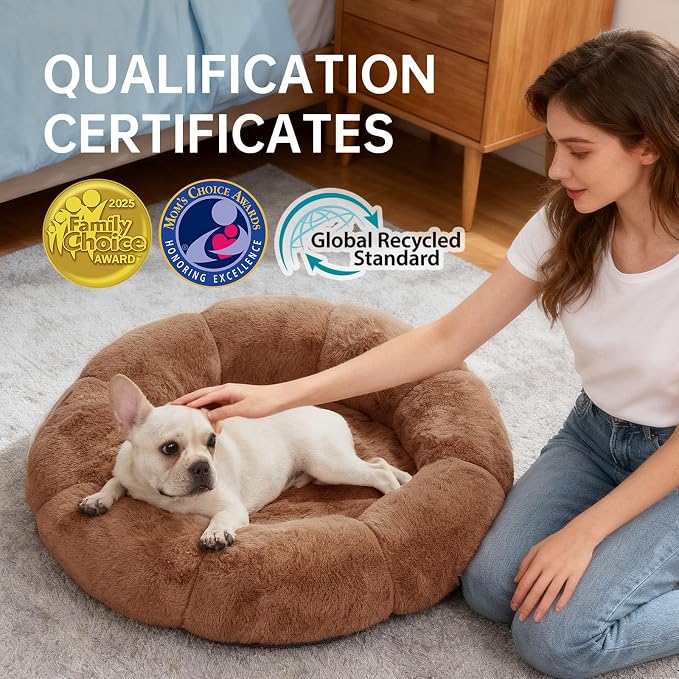 OhGeni 31 inches Calming Donut Orthopedic Dog & Cat Bed - Image 5