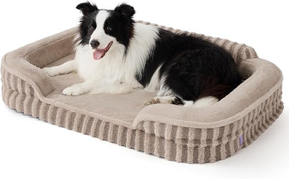 LE SURE Cute L-Plus Dog Beds, Orthopedic Waterproof Large Pet Bed by Lesure