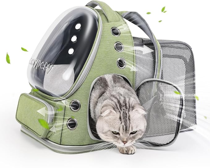 Expandable Cat Backpack, Cat Bubble Backpack Carrier by Cawypety