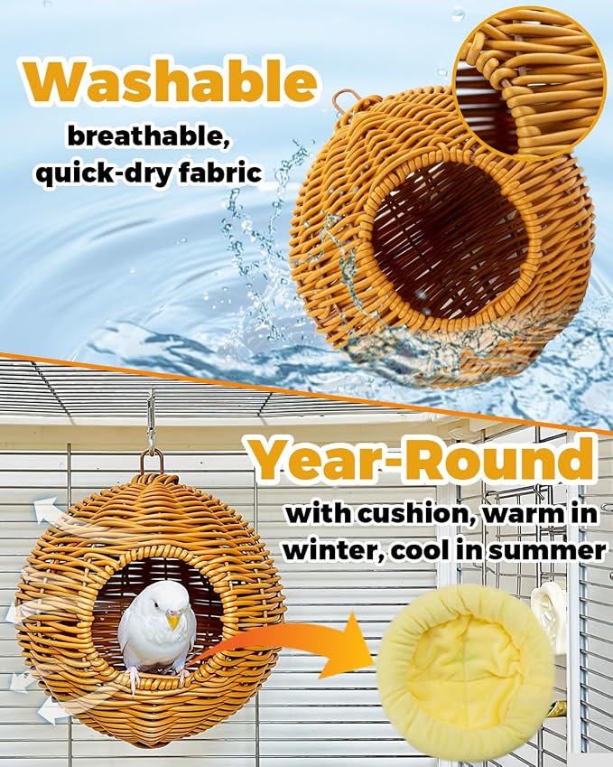 Chewproof Steel Frame Bird Nest - Image 6