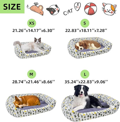 Dog Sofa Bed, Anti-Anxiety Bed for Dog, Rectangle Washable Bed - Image 2
