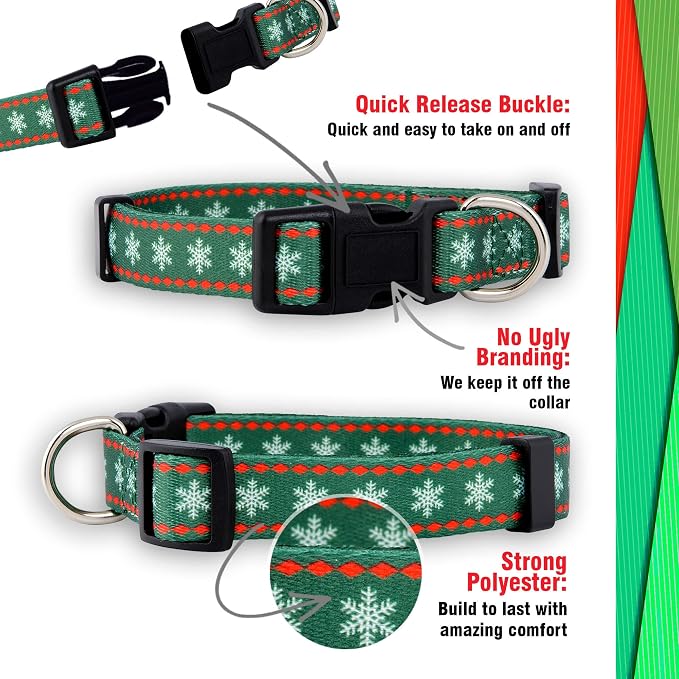 Native Pup Christmas Dog Collar- Winter Holiday Collars - Image 4