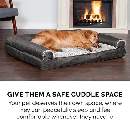 Furhaven Orthopedic Dog Bed for Medium/Small Dogs w/ Removable Bolsters & - Image 10