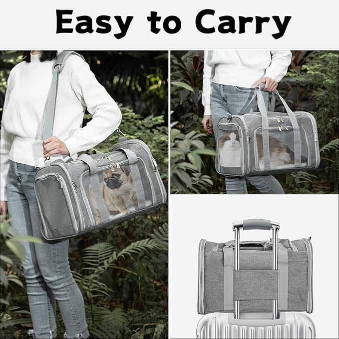 Soft-Sided Cat/Dog/Pet Carrier, Collapsible Pets Travel Carriers - Image 6