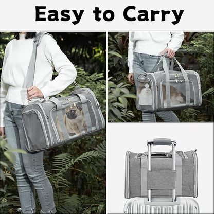 Soft-Sided Cat/Dog/Pet Carrier, Collapsible Pets Travel Carriers - Image 6