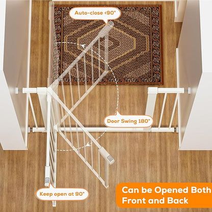 29.5-54.2" Magnetic Baby Gate for Stairs, Baby Safety Essentials, Auto Close - Image 6