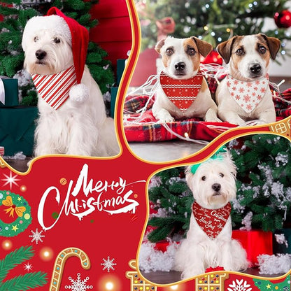 Abbylike 50 Pcs Valentines Day Dog Bandanas Bulk Red and White Polka Dots - Image 6