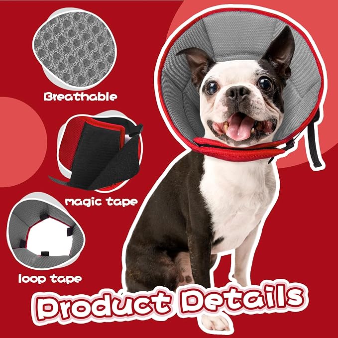 Dog Cone Collar After Surgery, Adjustable Soft Recovery Cone - Image 4