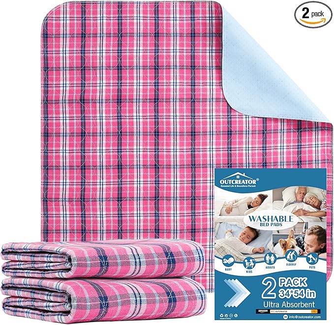 OUTCREATOR® Washable Bed Pads 34" x 54" by OUTCREATOR