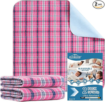 OUTCREATOR® Washable Bed Pads 34" x 54" by OUTCREATOR