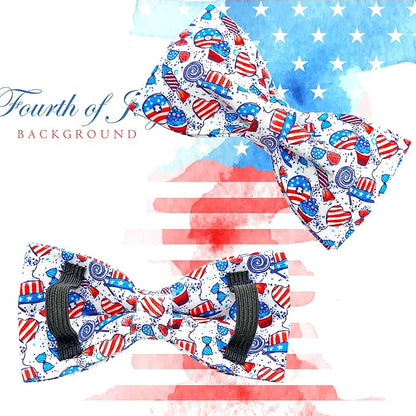 Lionheart glory American Flag Dog Collar, 4 of July Dog Bow Collar Heavy Duty - Image 4