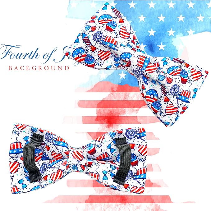 Lionheart glory American Flag Dog Collar, 4 of July Dog Bow Collar Heavy Duty - Image 4