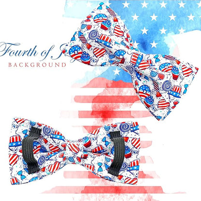 Lionheart glory American Flag Dog Collar, 4 of July Dog Bow Collar Heavy Duty - Image 4