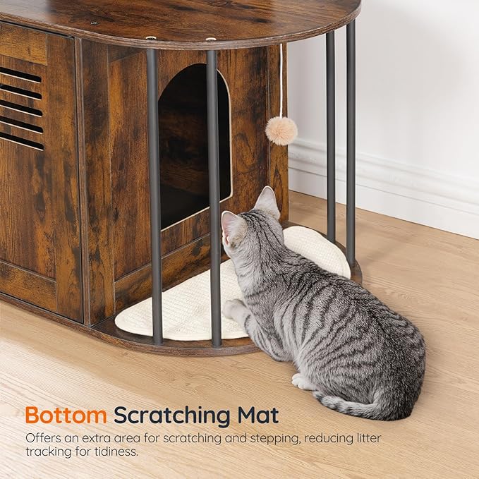 HOOBRO Cat Tree with Litter Box Enclosure, All-in-One 31.5" Cat Tower with - Image 5