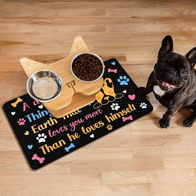 Pet Feeding Mat for Floors Waterproof Dog Mat for Food and Water Absorbent - Image 8