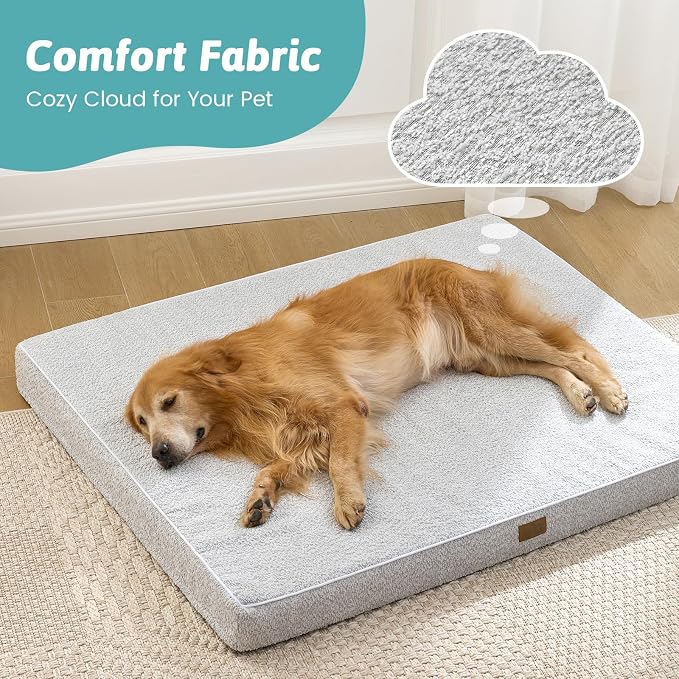 Dog Crate Bed for Medium Small Size Dogs, Rectangular Orthopedic Dog Beds - Image 3