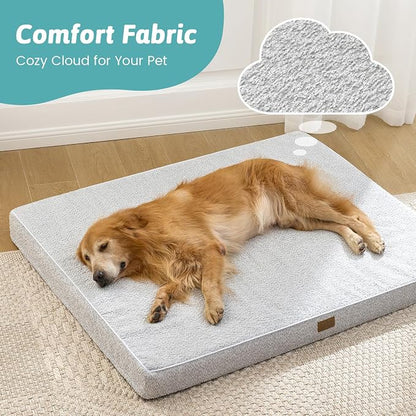 Dog Crate Bed for Medium Small Size Dogs, Rectangular Orthopedic Dog Beds - Image 3