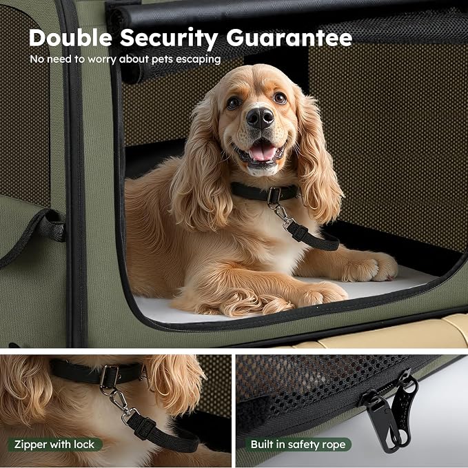 Large Dog Car Carrier Light Weight, 27×20.5×20.5ins Dog Carrier - Image 6
