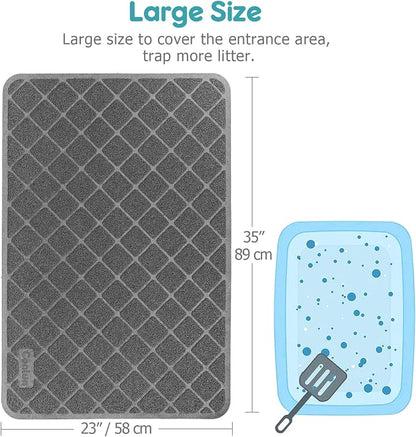 Cat Litter Mat Litter Trapping Mat, Less Waste Cat Litter Box Mat, Soft on - Image 3