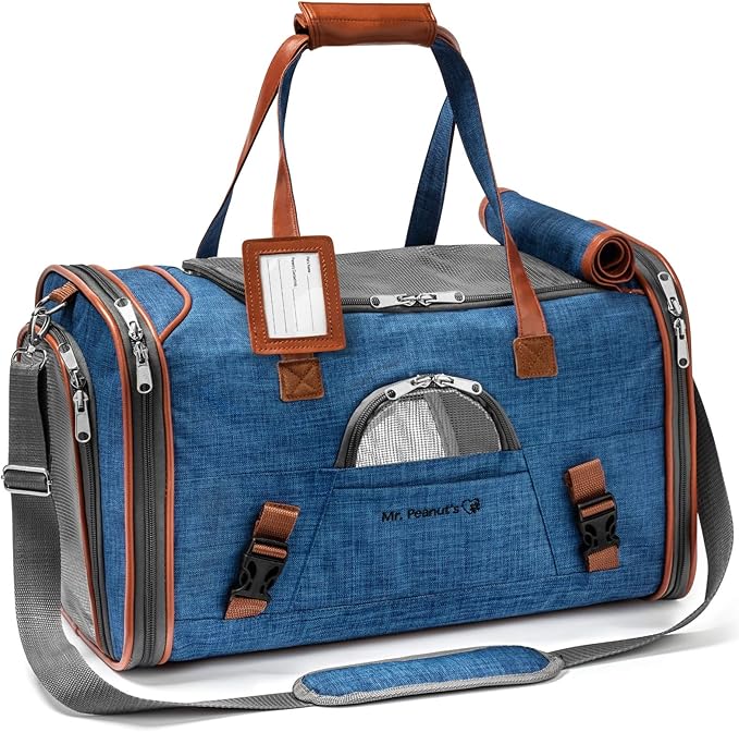 Mr. Peanut's Airline Approved Soft Sided Pet Carrier, Low Profile Gold Series by MrPeanuts